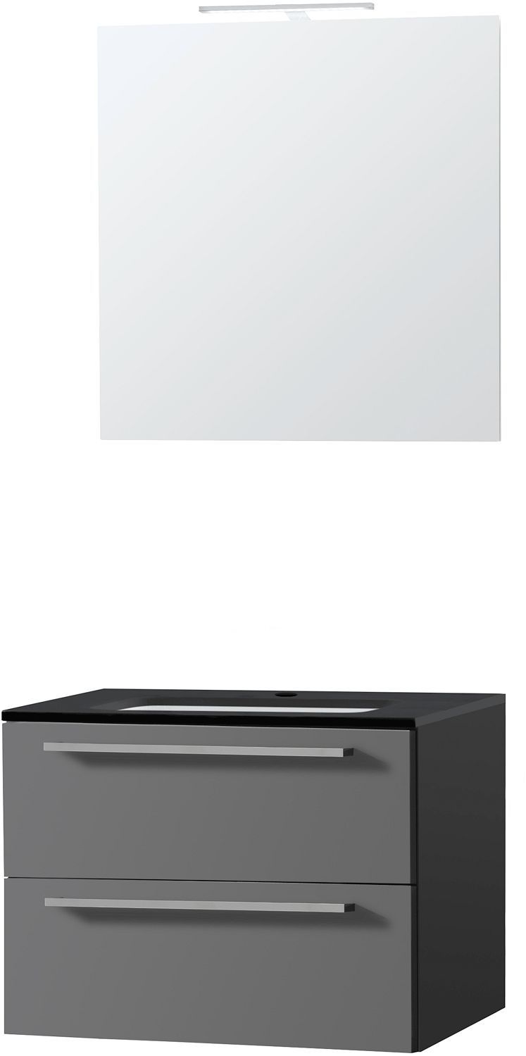 Meubel combo uni leisteen 70 bleu belge spiegel