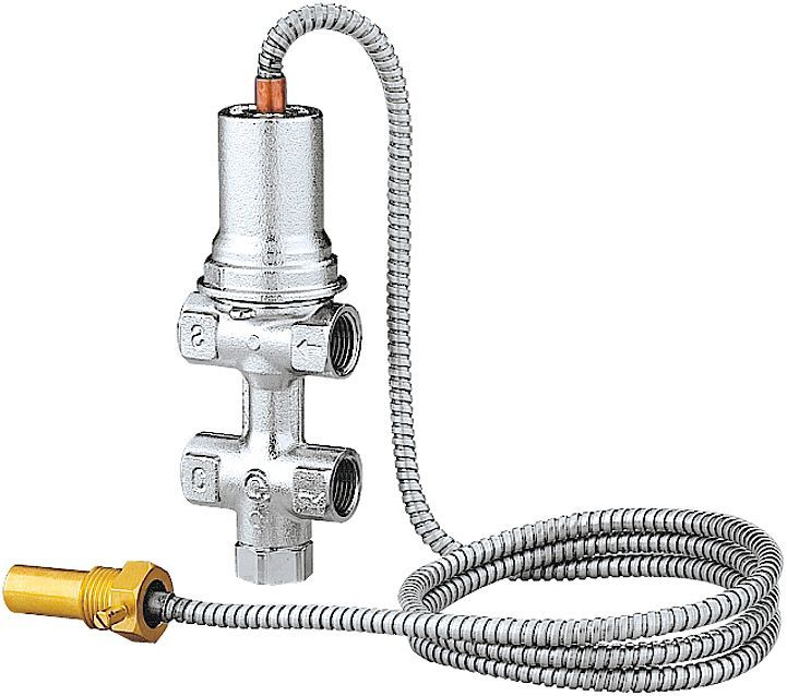 Thermisch veiligheidsventiel + voeler vaste brandstof Caleffi 1/2"