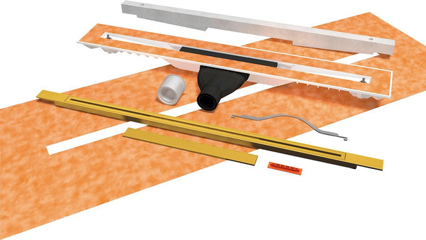 Vloergoot carrodrain twiggi XL Low gold 100-160CM