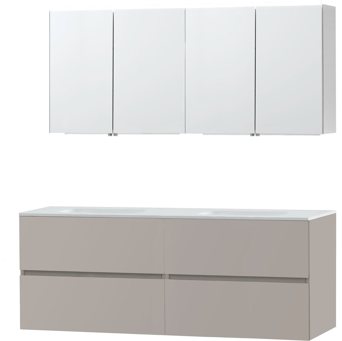 MEUBEL MOLTO GRIJS 160 SOLID SPIEGELKAST