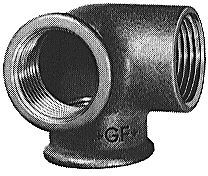 Gas drieweg elleboog Nr 221 3/4"