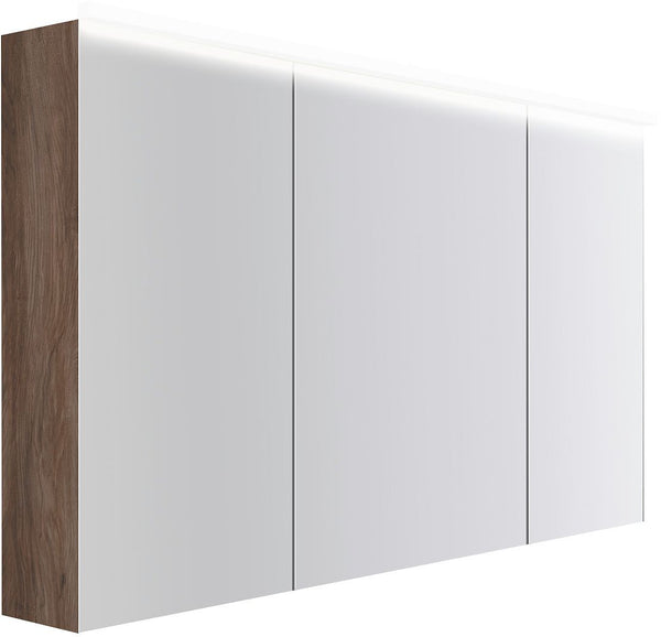 Spiegelkast COFFEE 3 deuren 1400MM 4250K notelaar Decor Fluweel