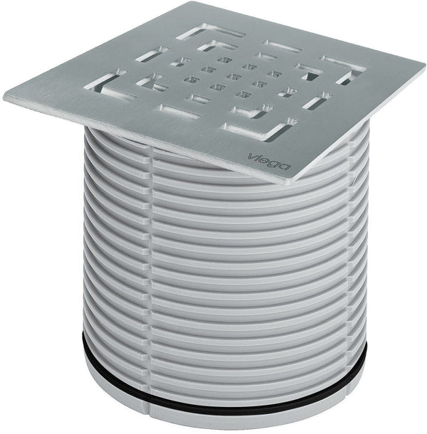 REHAUSSE + GRILLE VIEGA 15X15 CM INOX