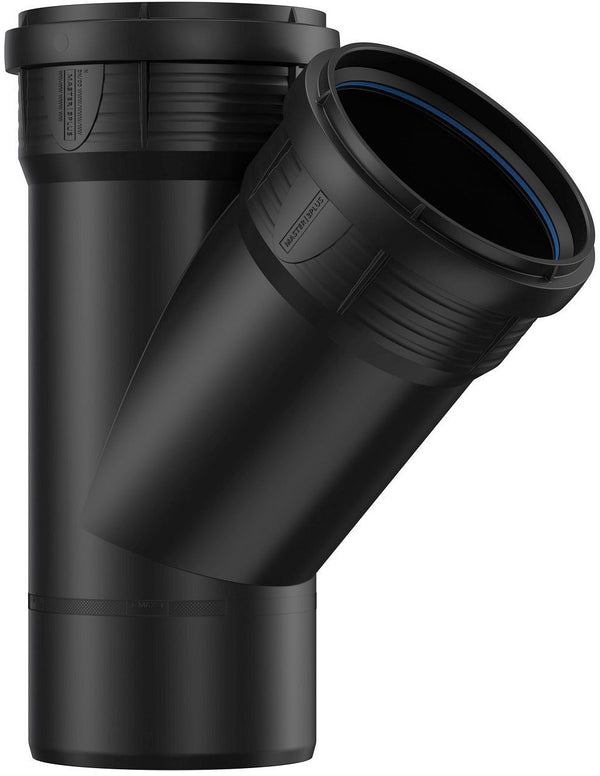 T PP 45°MFF 125-125MM ZWART