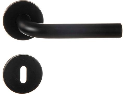 Linea Bertomani 5312 deurklinkset op rozet 50mm zwart, deurklinken — SKU COLOS-934671, EAN 3393999569946