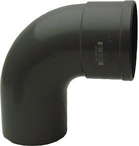 PVC elleboog Donkergrijs rwa rond 87° 80MM
