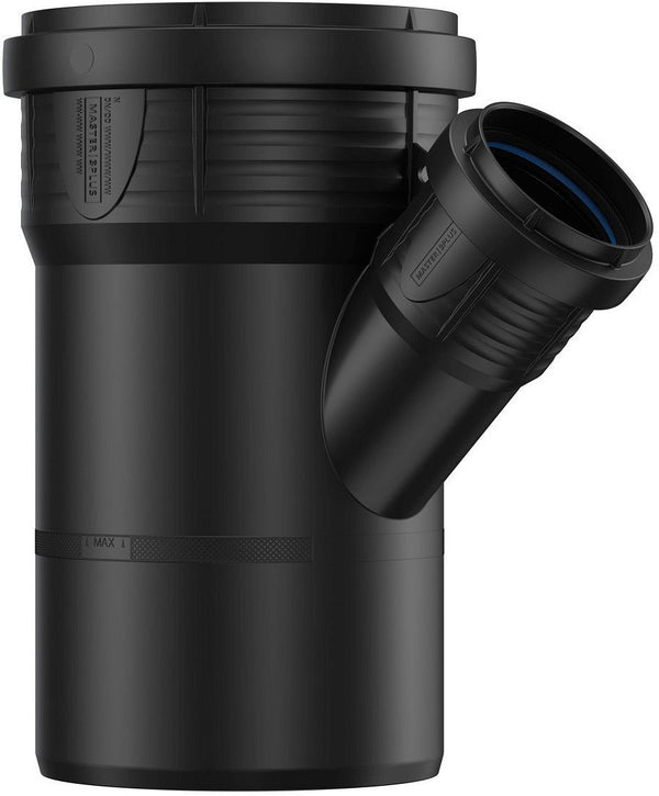 T PP 45°MFF 110-50MM ZWART