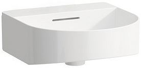 Opbouw lavabo sonar laufen 41X42 zonder kraangat met overloop wit