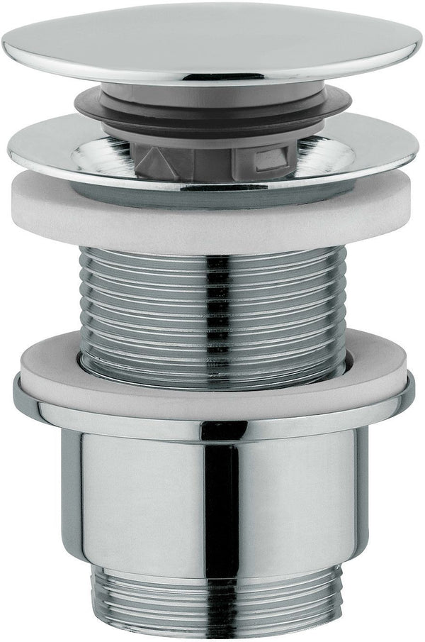 Lange clic krepine nobili 5/4" rond zonder overloop chroom