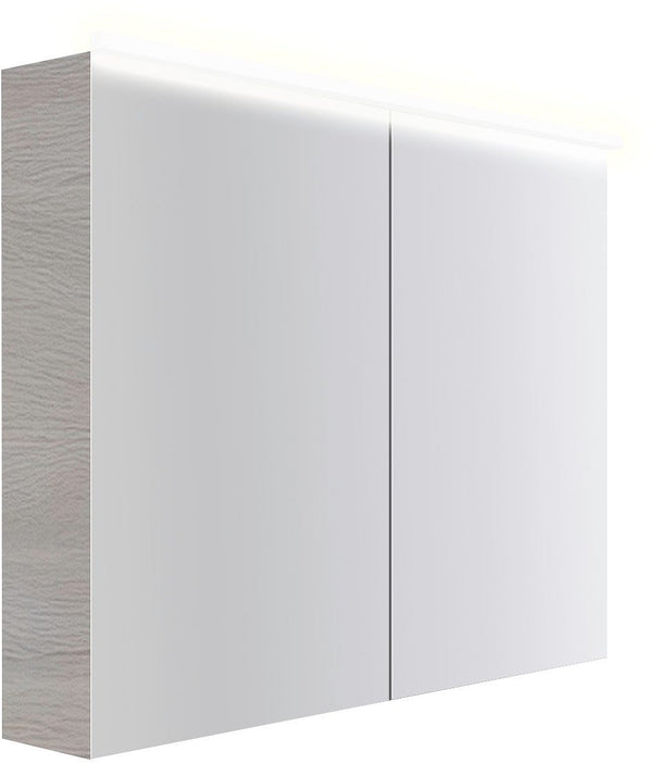 Spiegelkast COFFEE 2 deuren 1000MM 4250K eik Decor Zilver