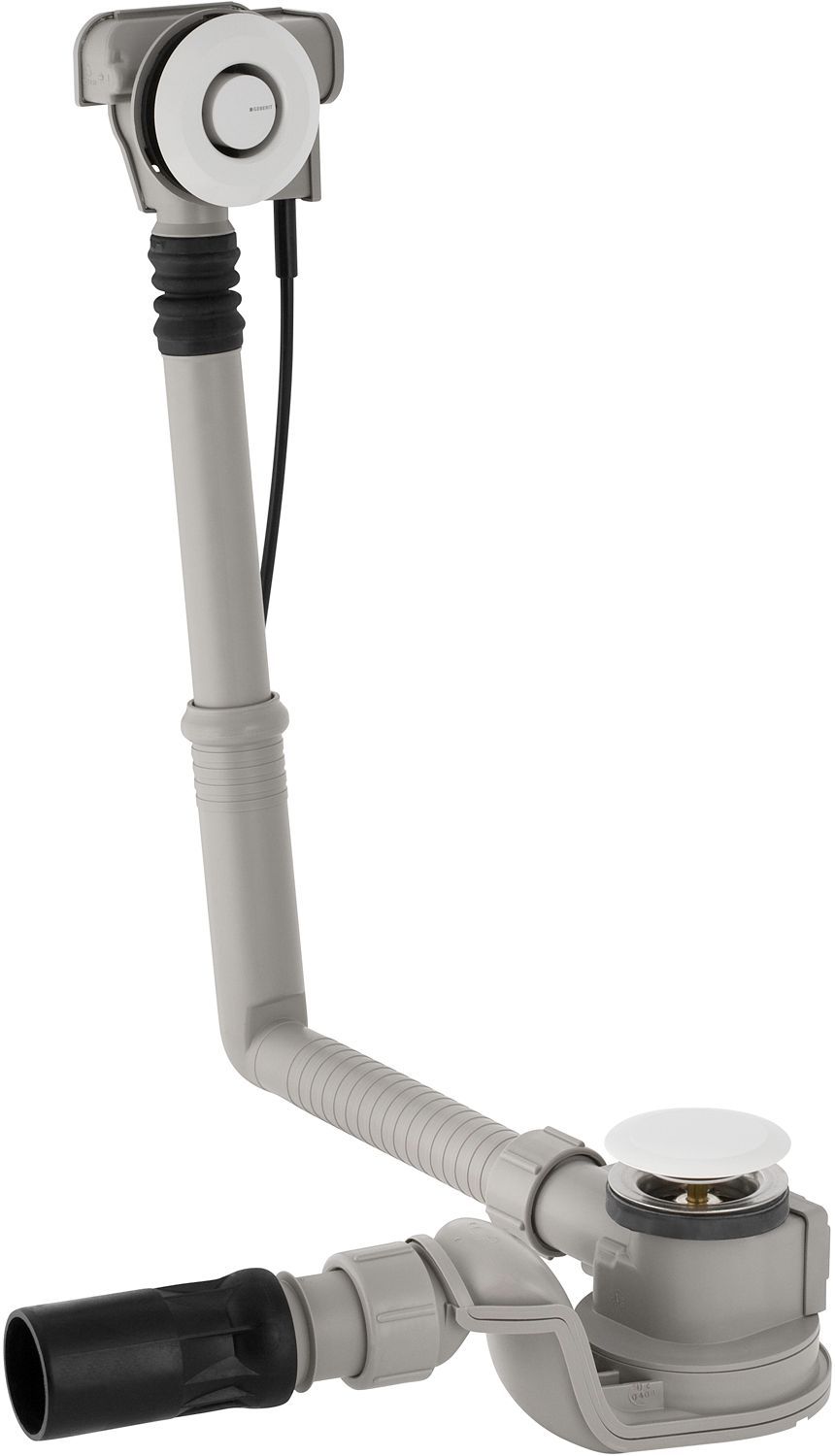 AUTO.SLUITING BAD GEB.52MM PUSCHCONTROL VERLENGD CHROOM