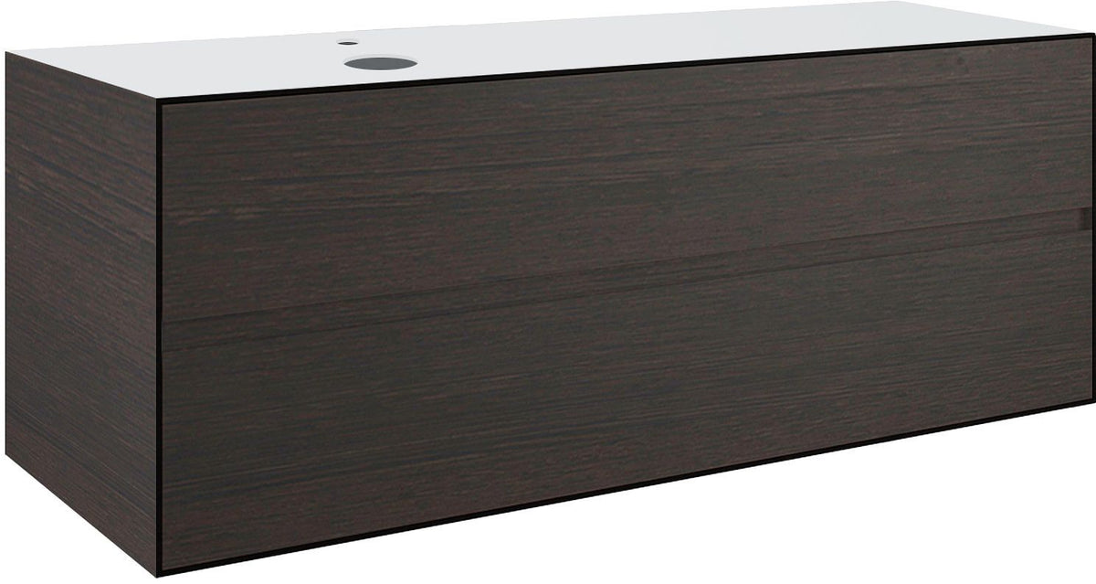 ONDERBOUW 2LADES+TABLET VOOR OPBOUWLAVABO LINKS TENSO 140CM +KRAANGAT WENGE