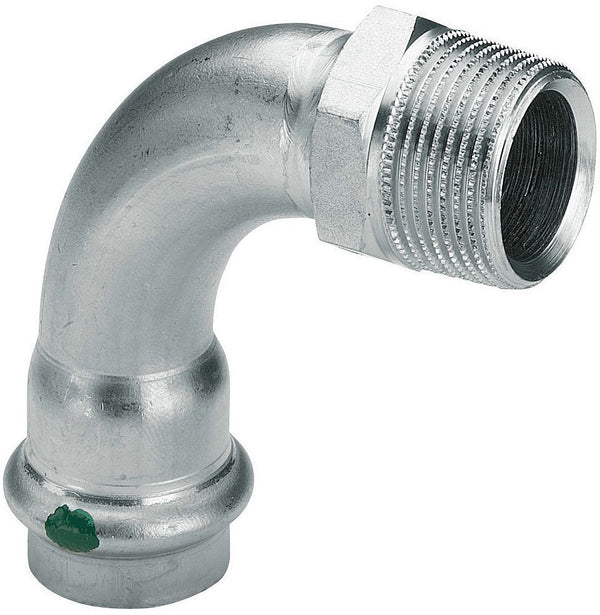 Elleboog 3/4"M-22MM sanpress inox Viega