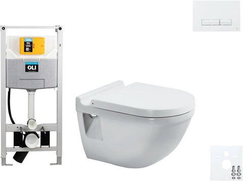 Wallfix OLI hangwc starck 3 duravit glam wit, wc-inbouwframes — SKU DESCO-702217