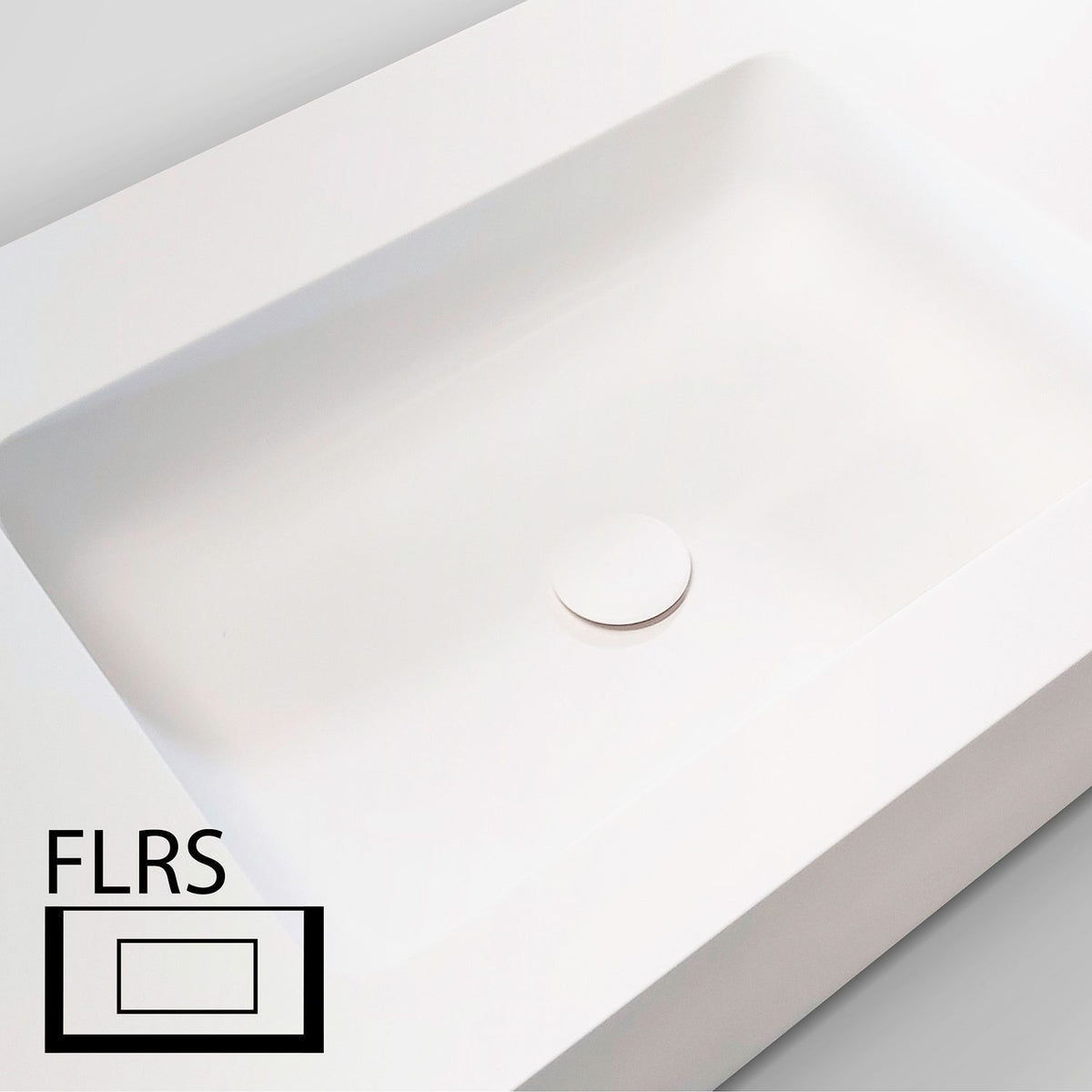TABLET TAILOR TOP 1 LAVABO LINKS FLRS 100CM SOLID XONYX WIT