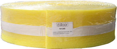 Pe randisolatie zelfklevend met flap ROL=25M