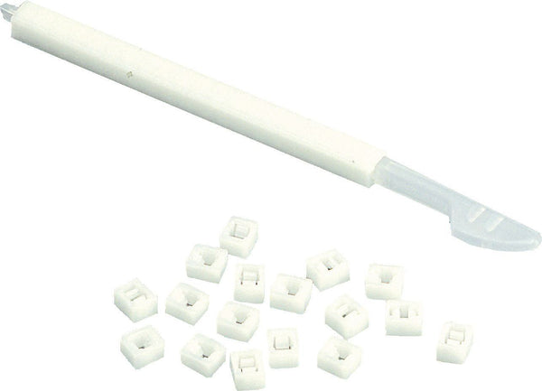 STARLOCK CLIP 10 STICKS=200 STUKS WIT