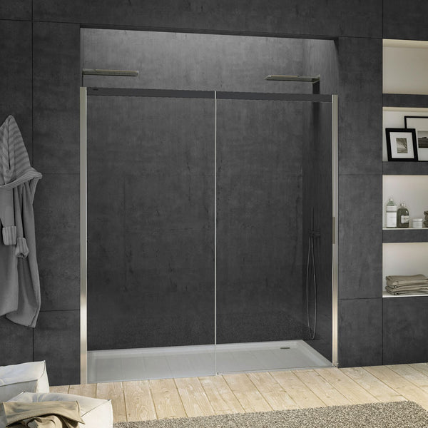 SCHUIFDEUR NIS SUITE 1760-1795 H2000 LINKS NANOTEC SOFTCLOSE ZWART-CHROOM/HELDER