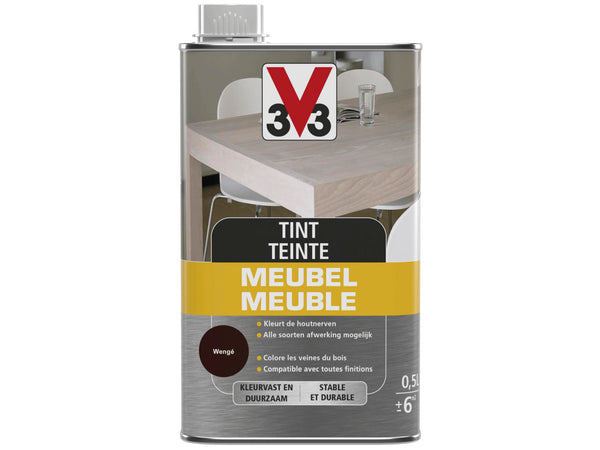 V33 Deco tint meubel mat 0,5l wengé