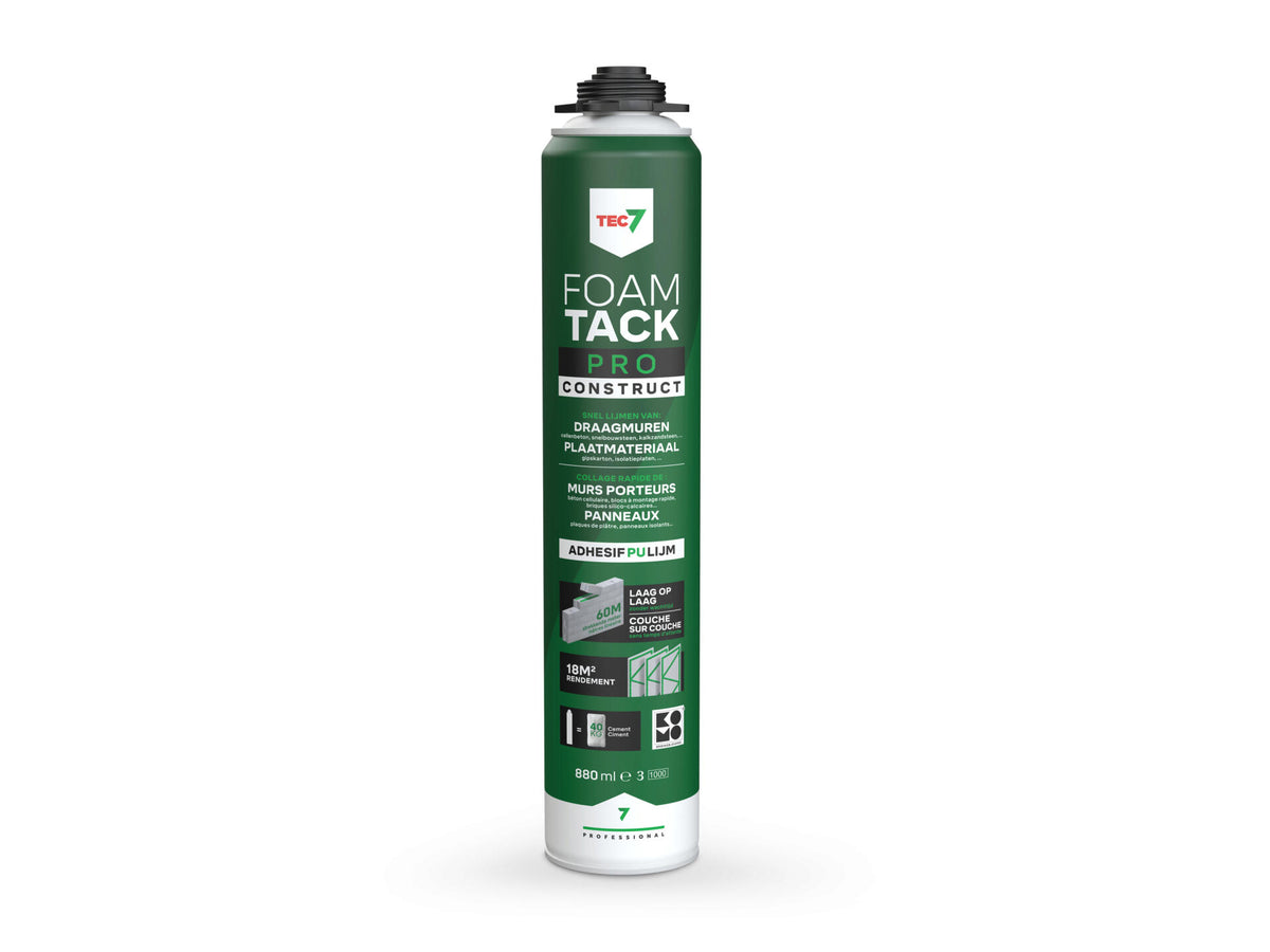 Tec7 FoamTack Pro Construct lijmschuim 880ml