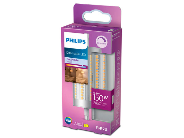 Philips LED staaflamp R7S 17,5W dimbaar koel wit