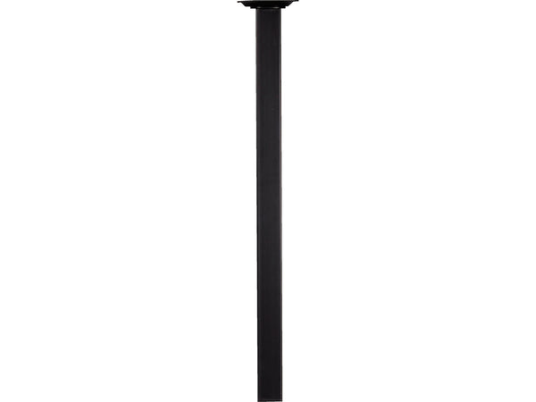 Meubelpoot 25x25 mm 40cm metaal zwart