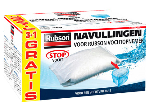 Rubson Navulling vochtopnemer 3kg + 1kg