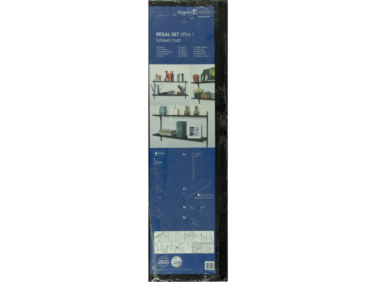 Element System Office R50 plankendrager set mat zwart