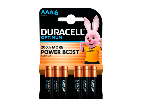 Duracell Optimum batterij alkaline AAA 6 stuks
