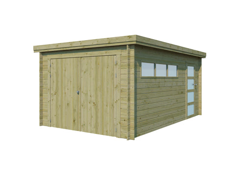 Gardenas Oslo garage 505x325x232 cm hout geïmpregneerd