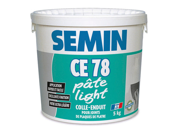 Semin Pâte Light colle-enduit pour joints de plaques de plâtre 5kg