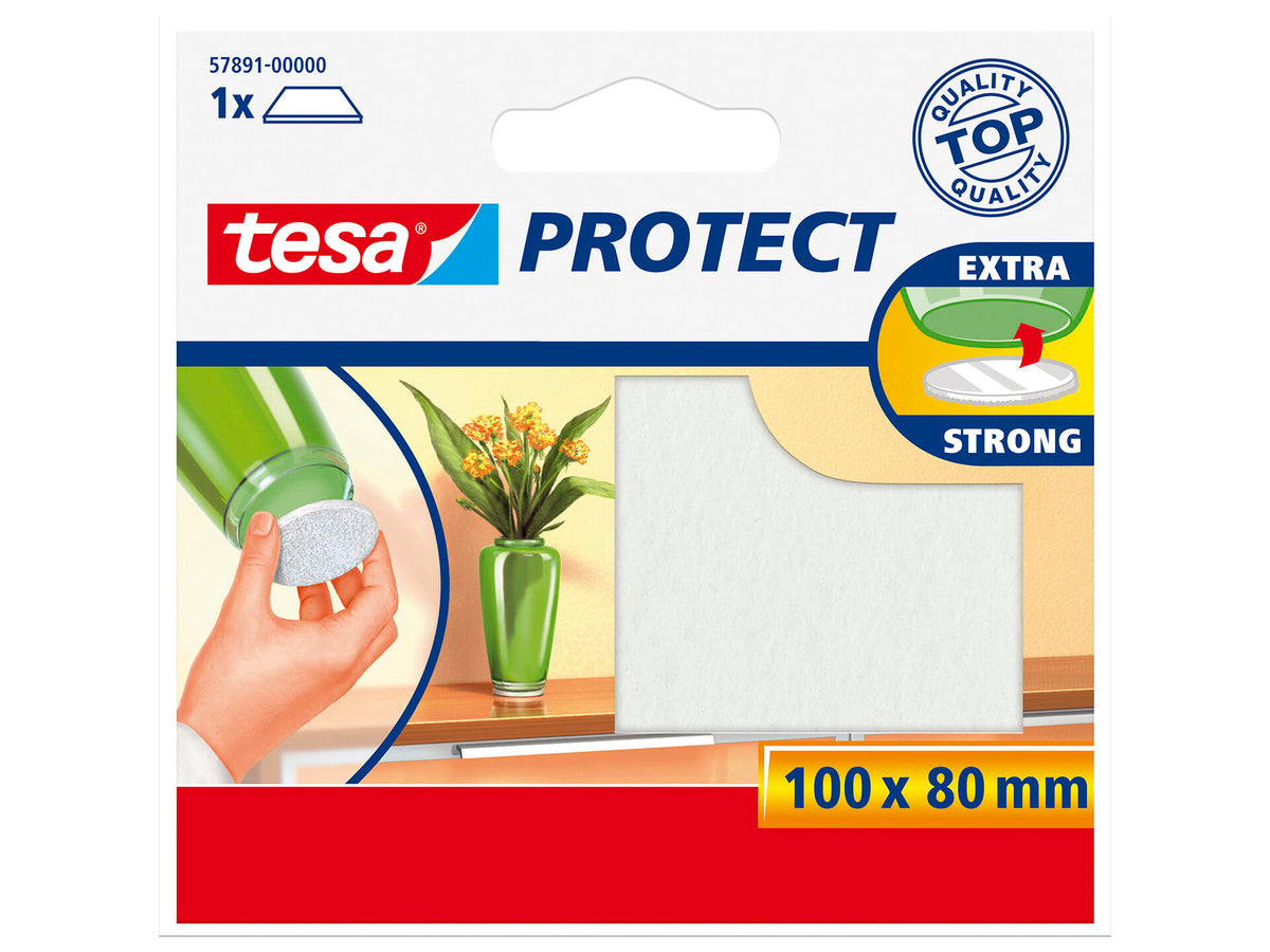 Tesa Protect viltglijder 100x80 mm wit
