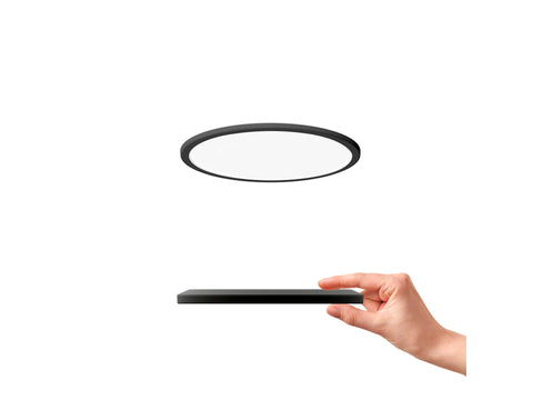 Philips SuperSlim LED plafondlamp rond 15W zwart