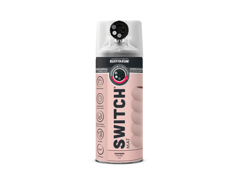 Rust-oleum Switch spuitlak zachtroze mat 400ml, lakken — SKU COLOS-1111364, EAN 5413436189228