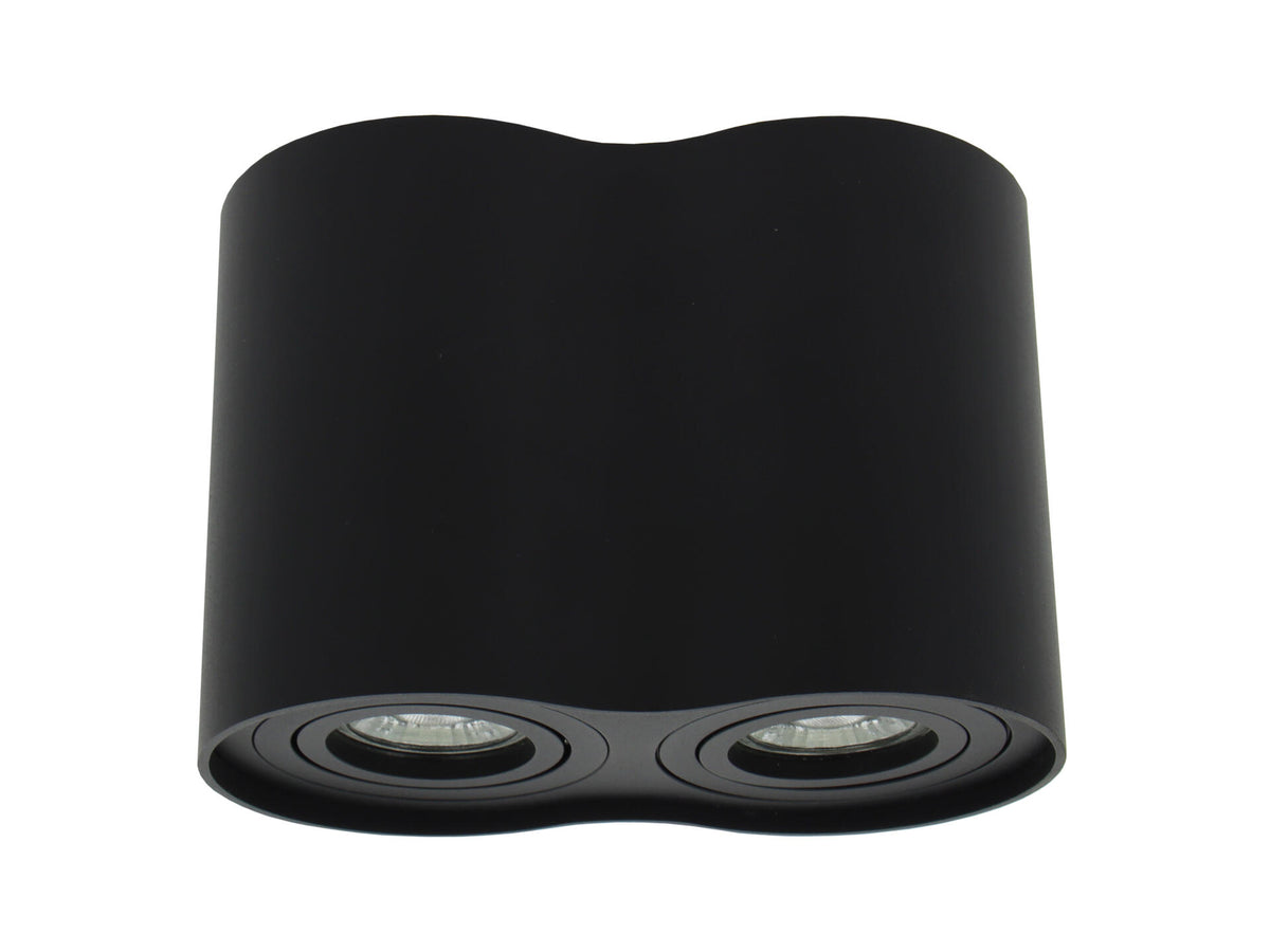 Prolight Tussio LED plafondspot GU10 2x15 W rond zwart