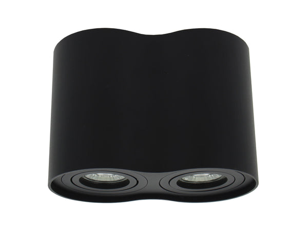 Prolight Tussio spot de plafond LED GU10 2x15 W rond noir