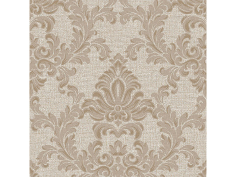 Vliesbehang venezia damask beige 53cm x 10m, behangpapier — SKU COLOS-1223840, EAN 3294270919071
