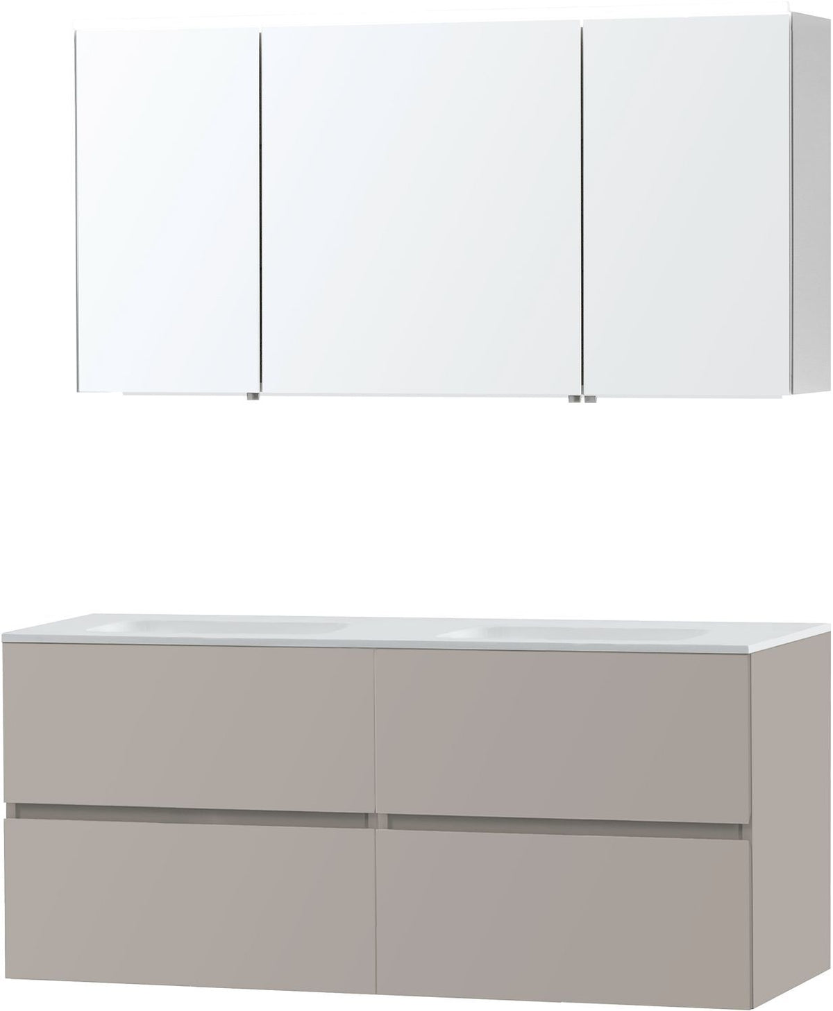 Meubel Molto poedergrijs 140 Solid spiegelkast