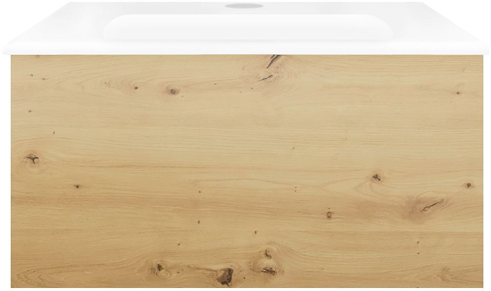 Onderbouw COFFEE 1 lade 60 eik urban+wastafel porselein wit