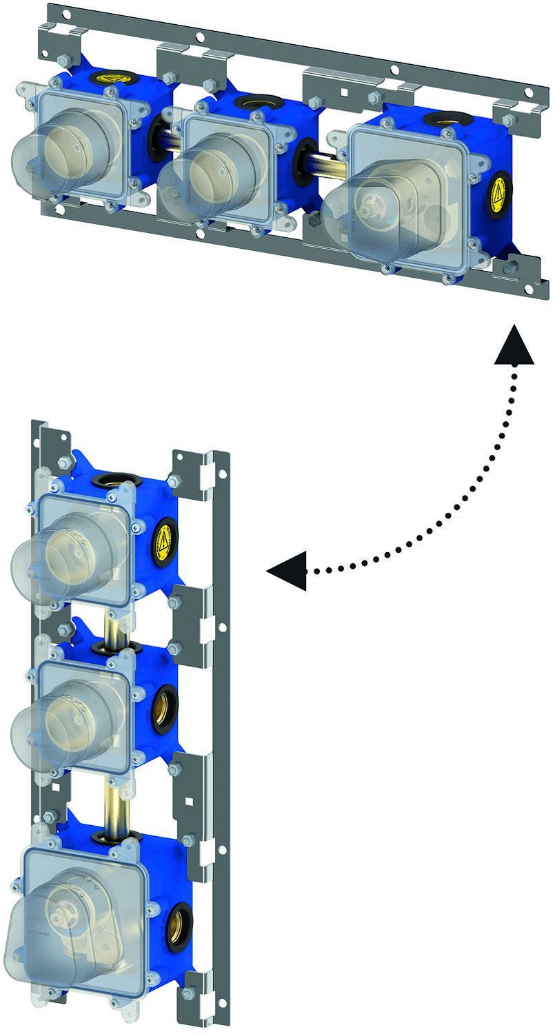 Inbouwdeel voor thermostatische bad/douchemengkraan (2 uit) paffoni horizontale of verticale