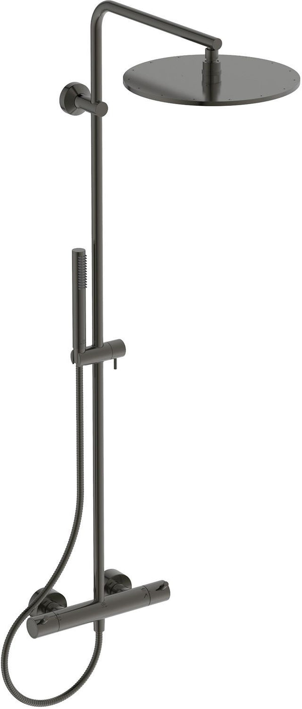 Douchezuil met thermostaat joy Ideal Standard diameter 300MM brushed gun metal 12LITER/MINUUT