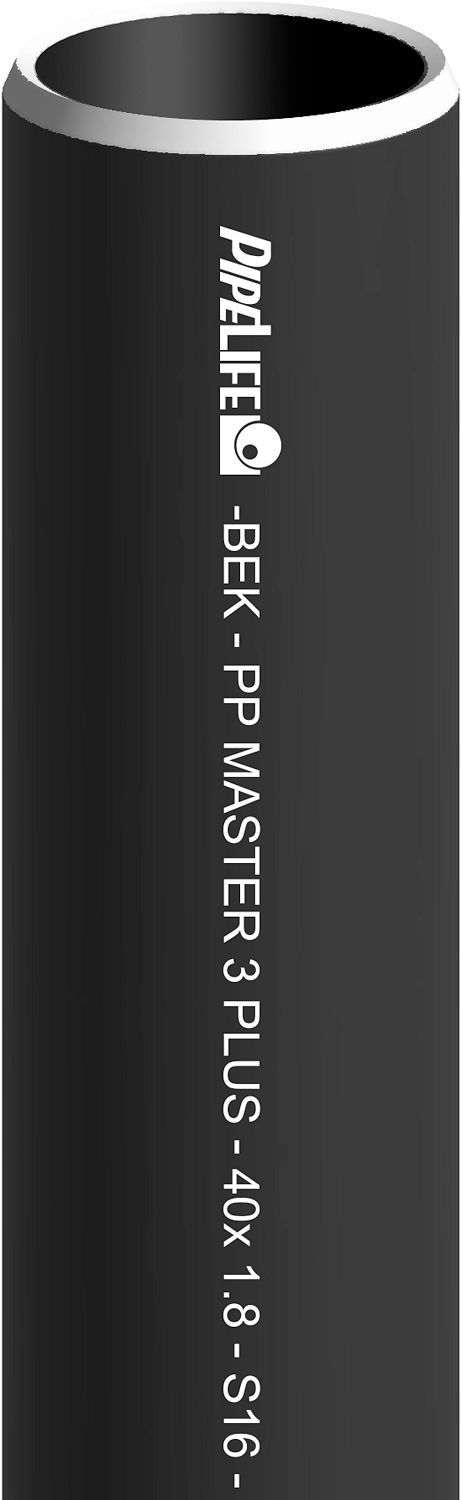TUBE PP 40MM NOIR LONGUEUR 3M