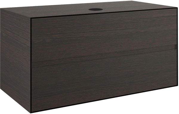 Onderbouw 2LADES+TABLET voor opbouwlavabo centraal tenso 90CM zonder kraangat wenge