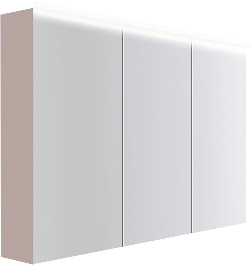 Spiegelkast COFFEE 3 deuren 1200MM 4250K basaltgrijs mat