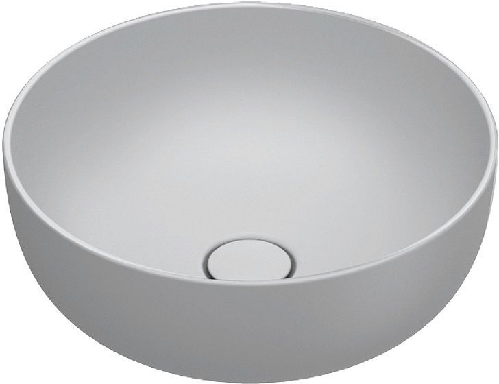 Opbouwlavabo sfera catalano cataglaze+ diameter 42 H16 zonder overloop cemento satinato