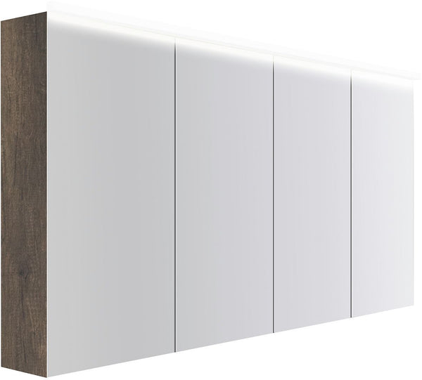 Spiegelkast COFFEE 4 deuren 1600MM 4250K kastanje Decor truffel
