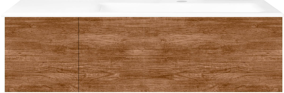 ONDERBOUW COFFEE 2 LADES 110 TEAKHOUT DECOR KANEEL +WASTAFEL RECHTS PORSELEIN WIT