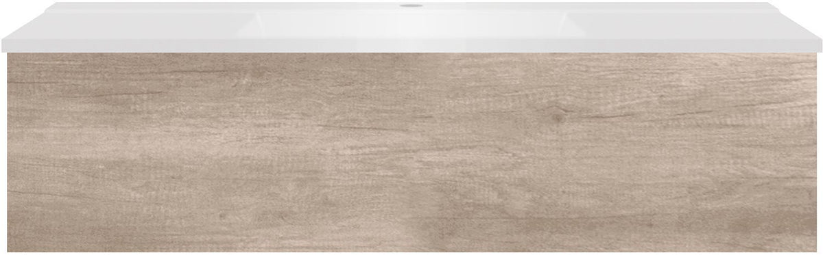 Onderbouw COFFEE 1 lade 120 eiken Decor flanel+wastafel wit