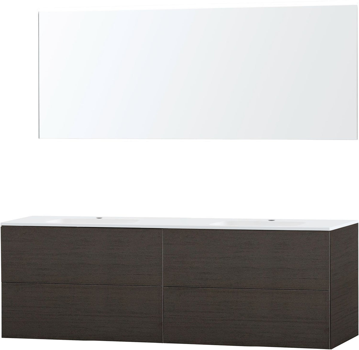 Meubel puro duo wenge 180 kunstmarmer spiegel