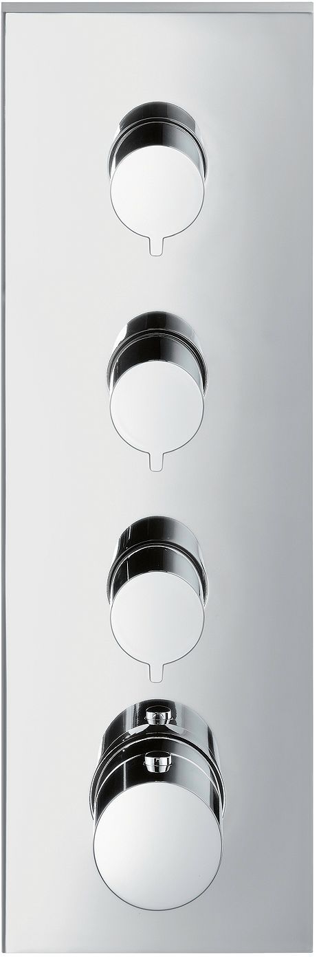 AFWERKSET THERMOSTAAT +3 STOPKRANEN STARCK SHOWERCOLLECTION AXOR CHROOM